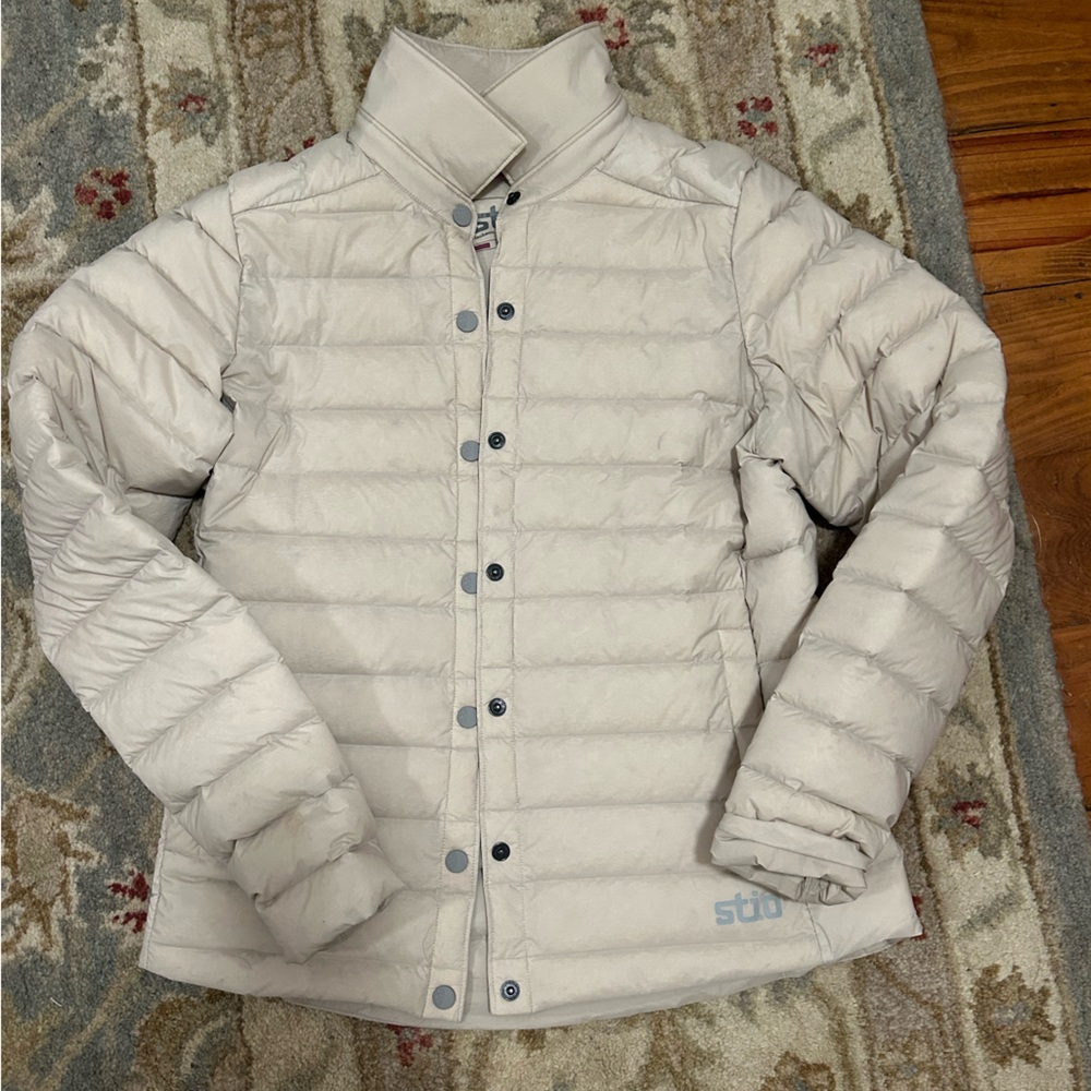 Stio Skillet Stretch Down Snap Shirt - khaki - small